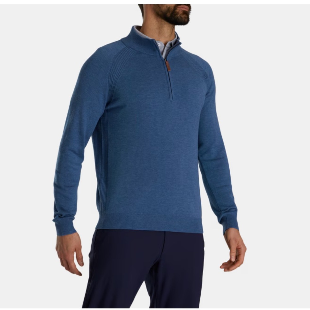 NWT FootJoy Men’s XL Half-Zip Sweater Heather Storm